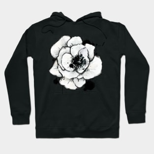 Black and White Bloom Hoodie